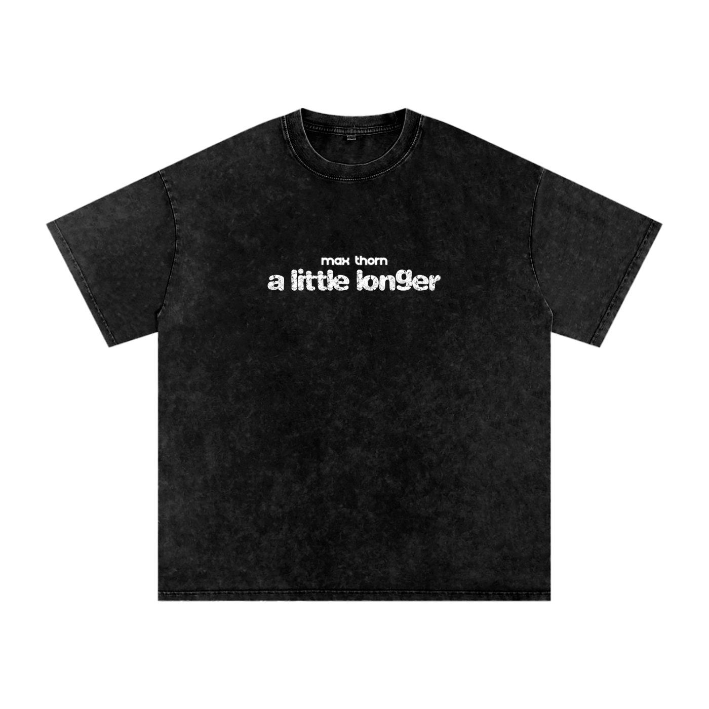 “a little longer” Shadow Black Tee