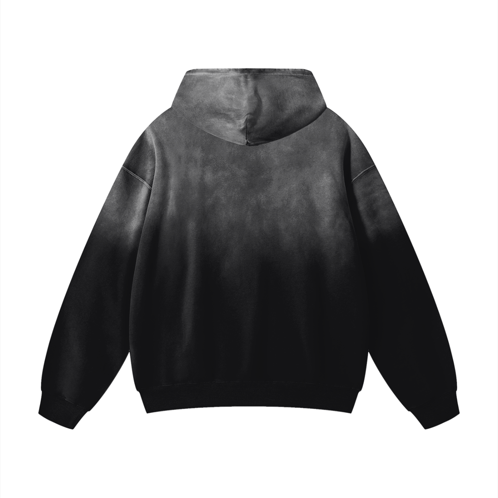 “a little longer” Smoky Black Hoodie